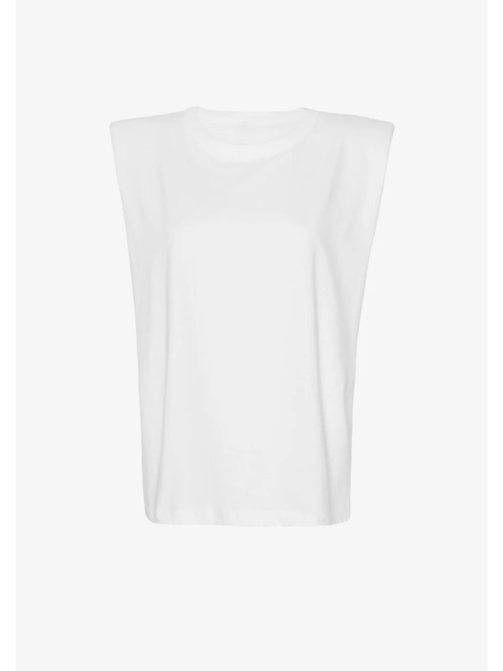 The Frankie Shop White Padded-Shoulder Tank Top